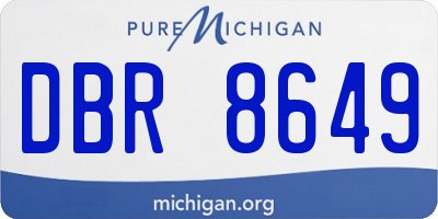 MI license plate DBR8649