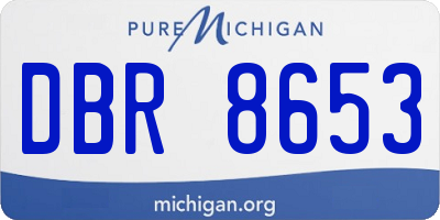 MI license plate DBR8653