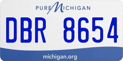 MI license plate DBR8654
