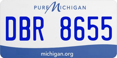 MI license plate DBR8655