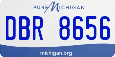 MI license plate DBR8656
