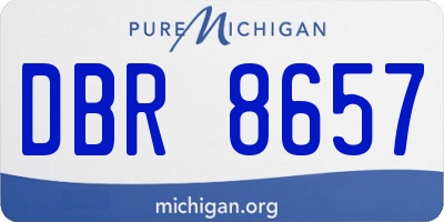 MI license plate DBR8657