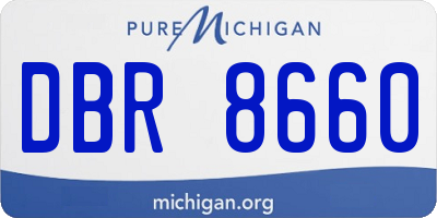 MI license plate DBR8660