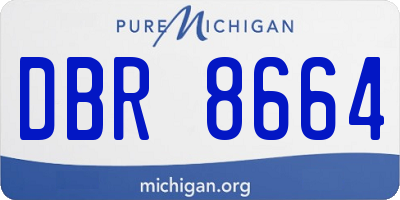 MI license plate DBR8664