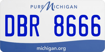 MI license plate DBR8666