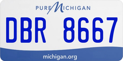 MI license plate DBR8667