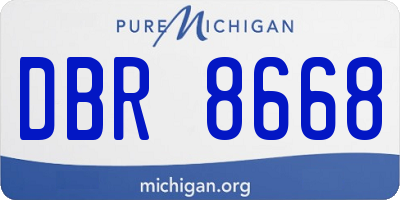 MI license plate DBR8668