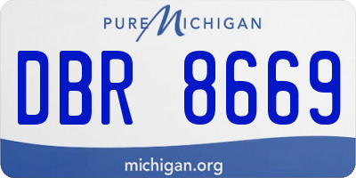 MI license plate DBR8669