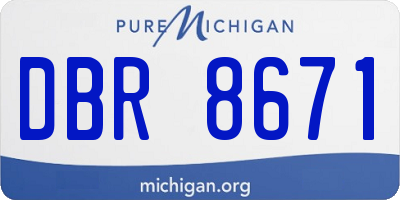 MI license plate DBR8671