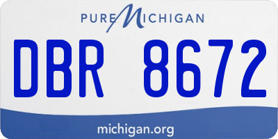 MI license plate DBR8672