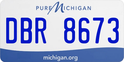 MI license plate DBR8673