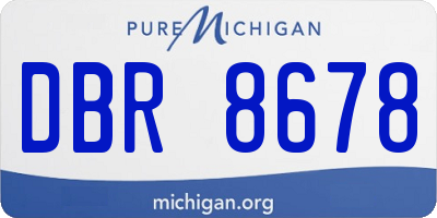 MI license plate DBR8678