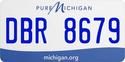 MI license plate DBR8679