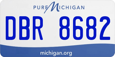 MI license plate DBR8682
