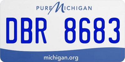 MI license plate DBR8683