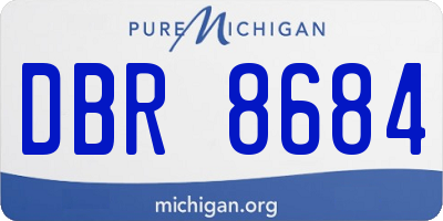 MI license plate DBR8684