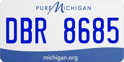 MI license plate DBR8685