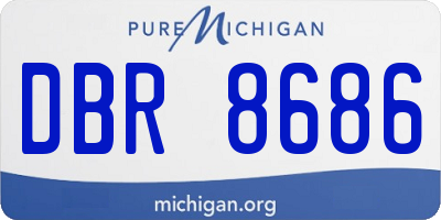 MI license plate DBR8686