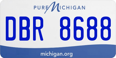 MI license plate DBR8688