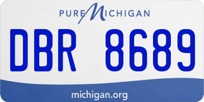 MI license plate DBR8689