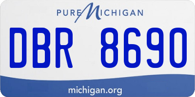 MI license plate DBR8690