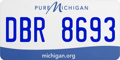 MI license plate DBR8693