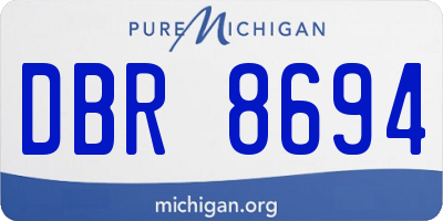 MI license plate DBR8694