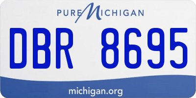 MI license plate DBR8695