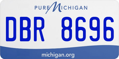 MI license plate DBR8696