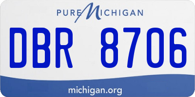 MI license plate DBR8706
