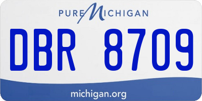 MI license plate DBR8709