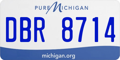 MI license plate DBR8714