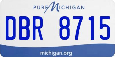 MI license plate DBR8715