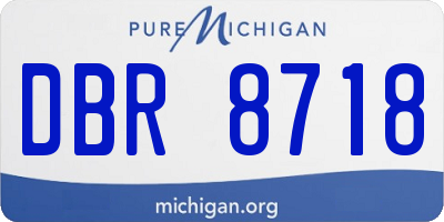 MI license plate DBR8718