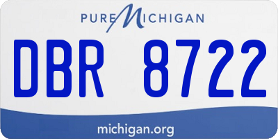 MI license plate DBR8722