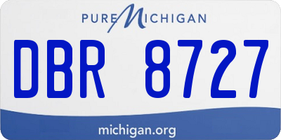 MI license plate DBR8727