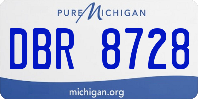 MI license plate DBR8728