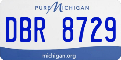 MI license plate DBR8729