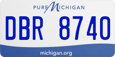MI license plate DBR8740