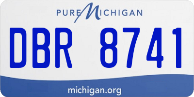 MI license plate DBR8741
