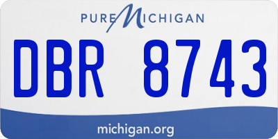 MI license plate DBR8743