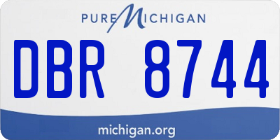 MI license plate DBR8744