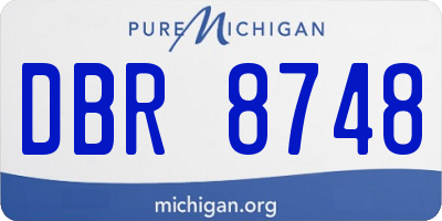 MI license plate DBR8748
