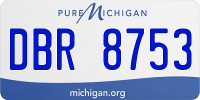 MI license plate DBR8753