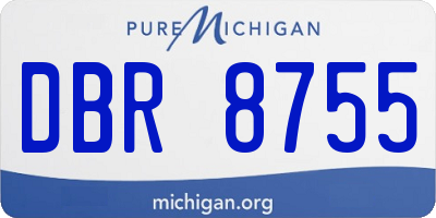MI license plate DBR8755