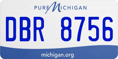 MI license plate DBR8756