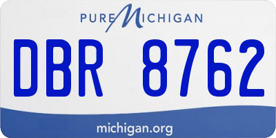 MI license plate DBR8762