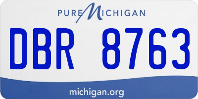 MI license plate DBR8763