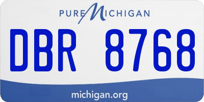 MI license plate DBR8768