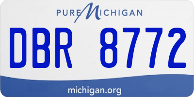 MI license plate DBR8772